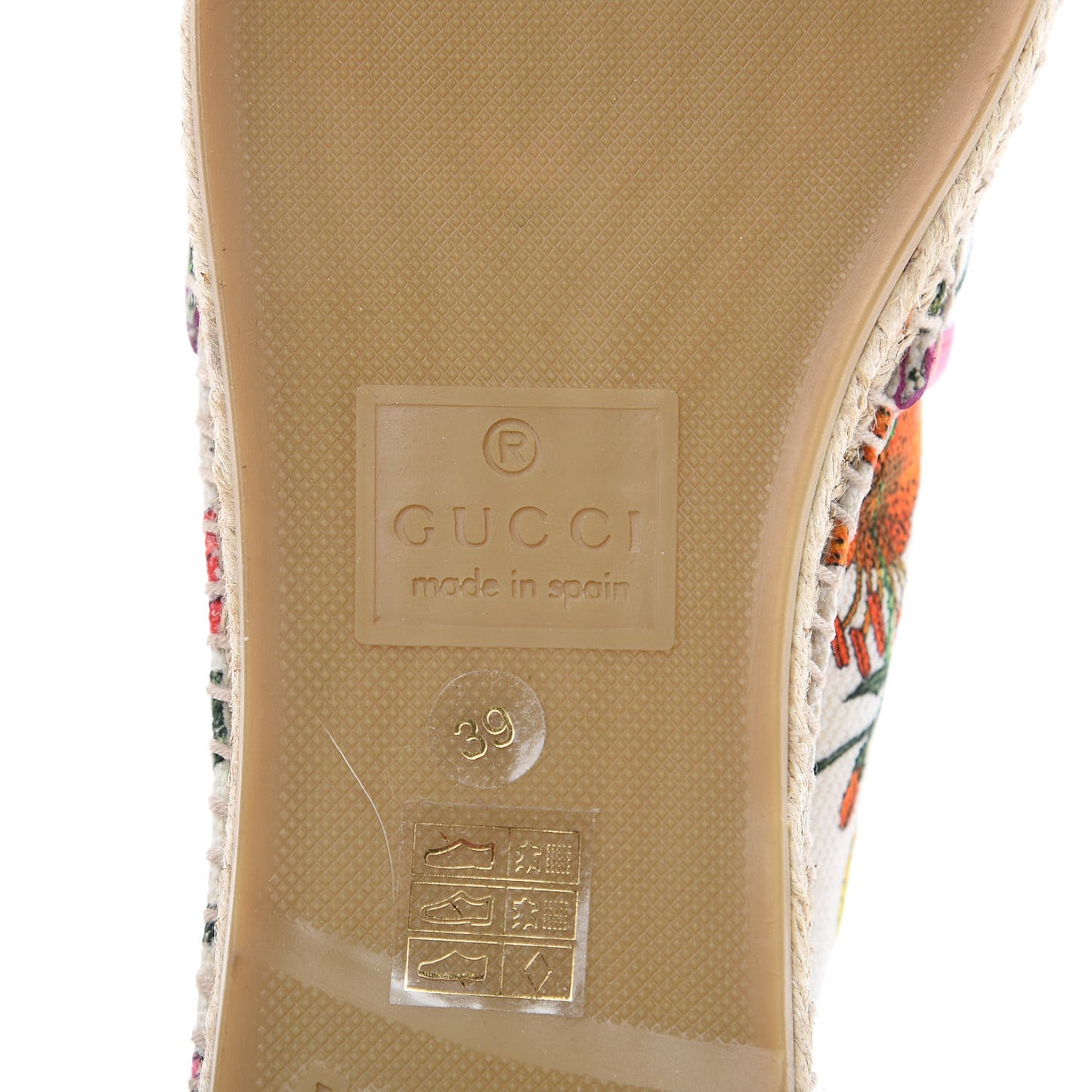 Canvas Flora Print Espadrilles 39 White Multicolor Fuxia