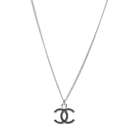 Chanel Enamel CC Necklace Black 1 of 5