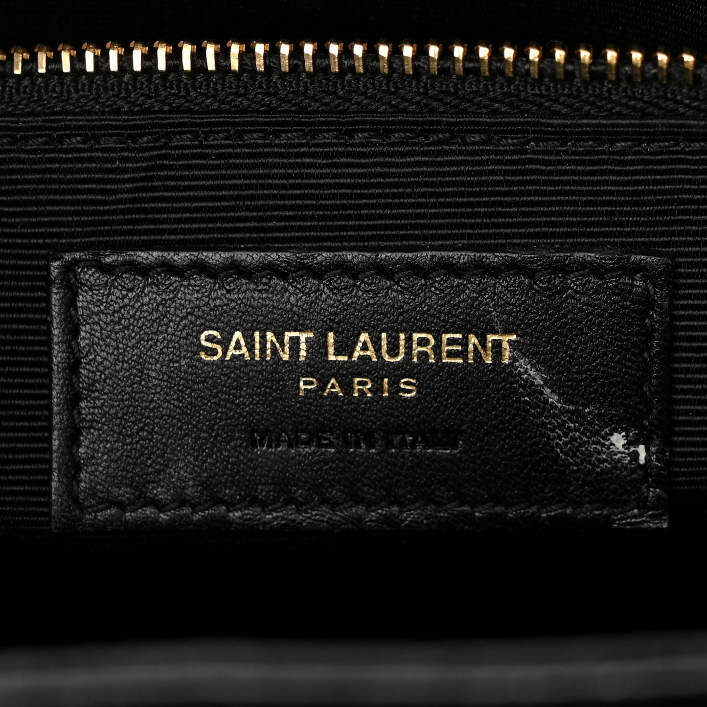 Textured Calfskin Medium Classic Monogram Universite Bag Black