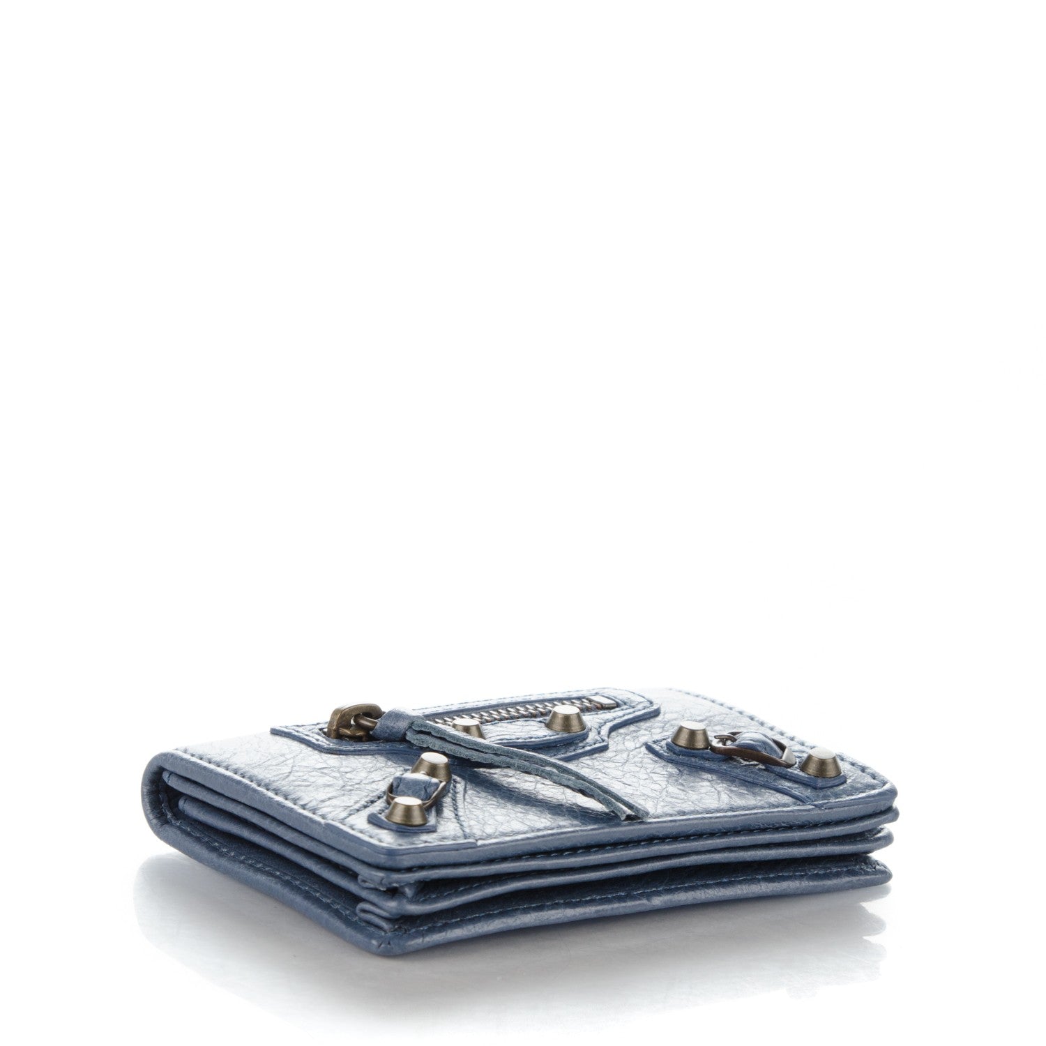 Balenciaga Agneau Classic Hardware Card Case Bleu Persan 4 of 8