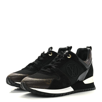 Louis Vuitton Suede Monogram Run Away Sneakers 38 Black 3 of 9