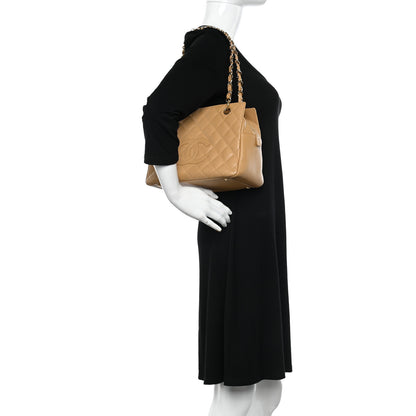 Chanel Caviar Quilted Petit Timeless Tote PTT Beige 2 of 10