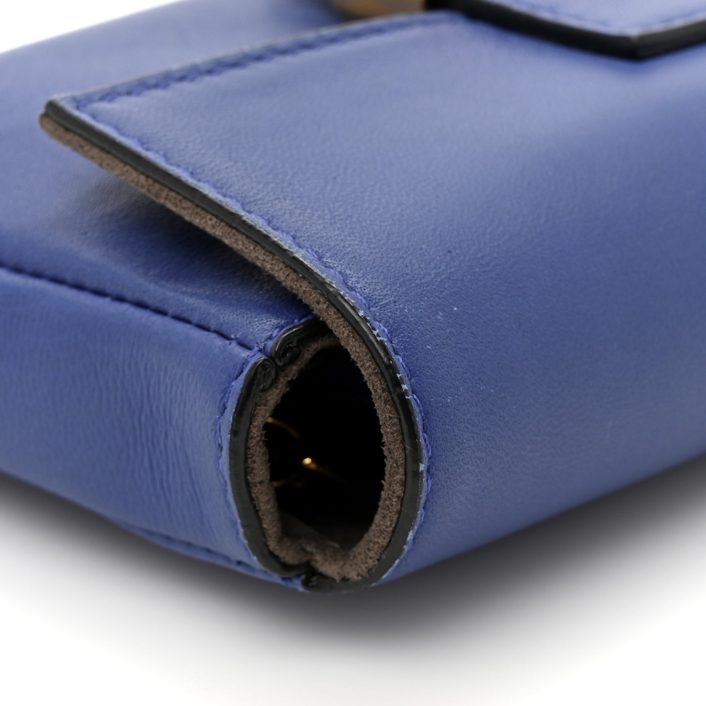 Shiny Nappa Micro Baguette Blue Neon