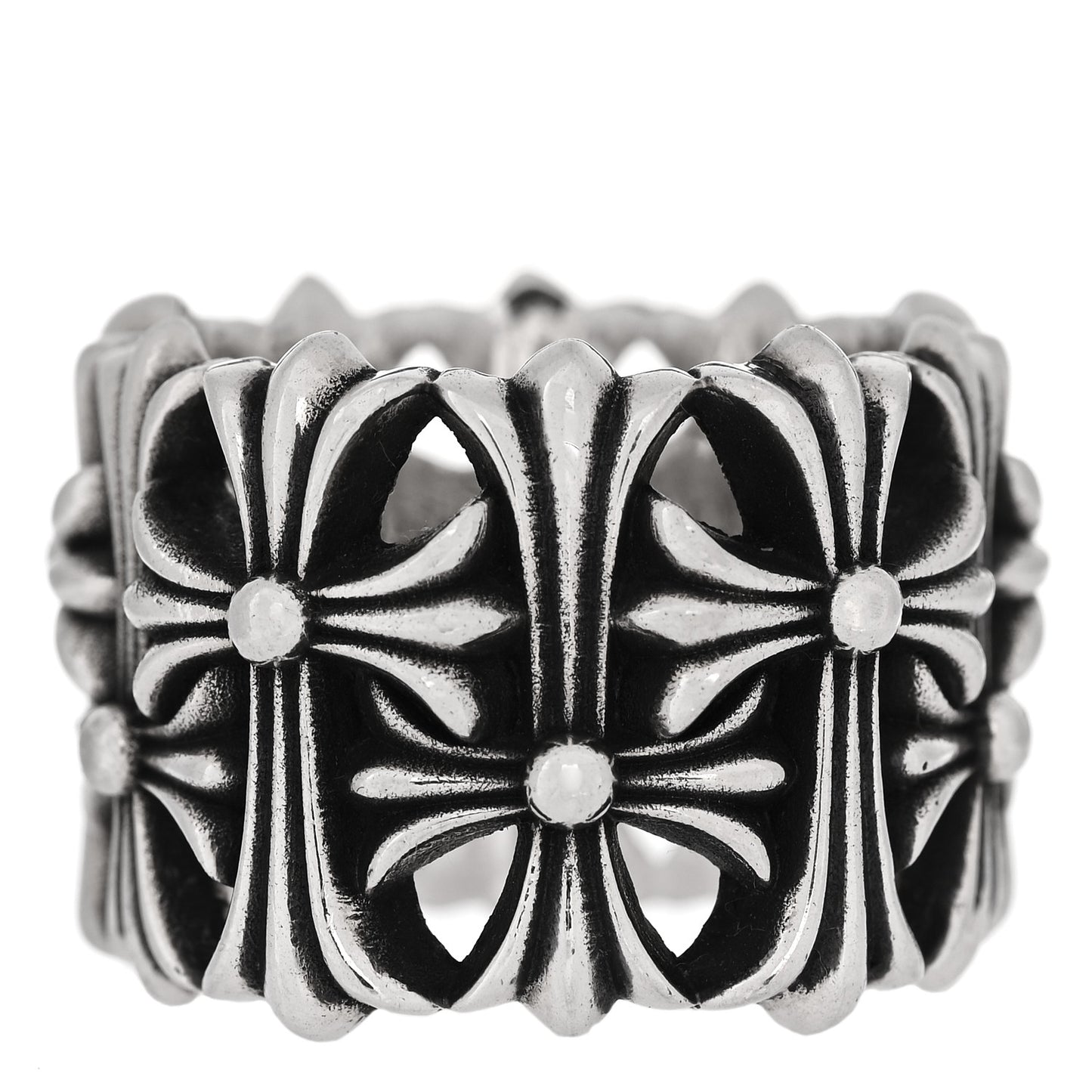 Sterling Silver Cemetery Cross Ring 61 9.5