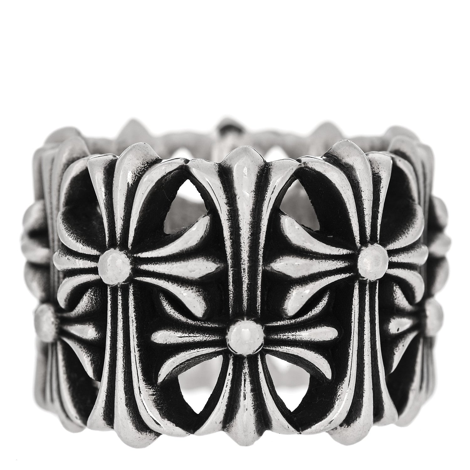 Chrome Hearts Sterling Silver Cemetery Cross Ring 61 9.5 3 of 7