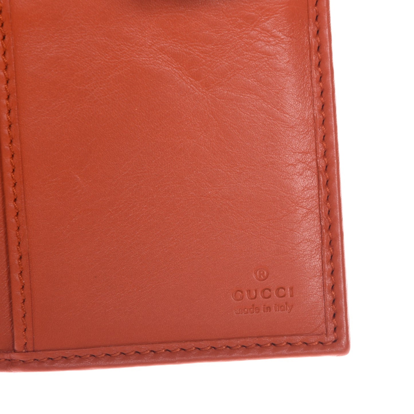 Guccissima Bree Long Flap Wallet Orange
