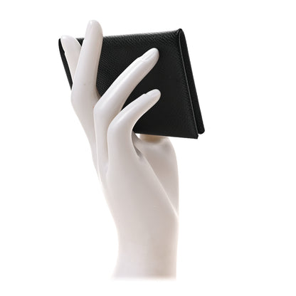 Hermes Epsom Calvi Card Case Black 2 of 6