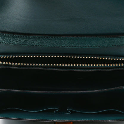 Celine Goatskin Medium Classic Box Flap Bag Ocean 4 of 5