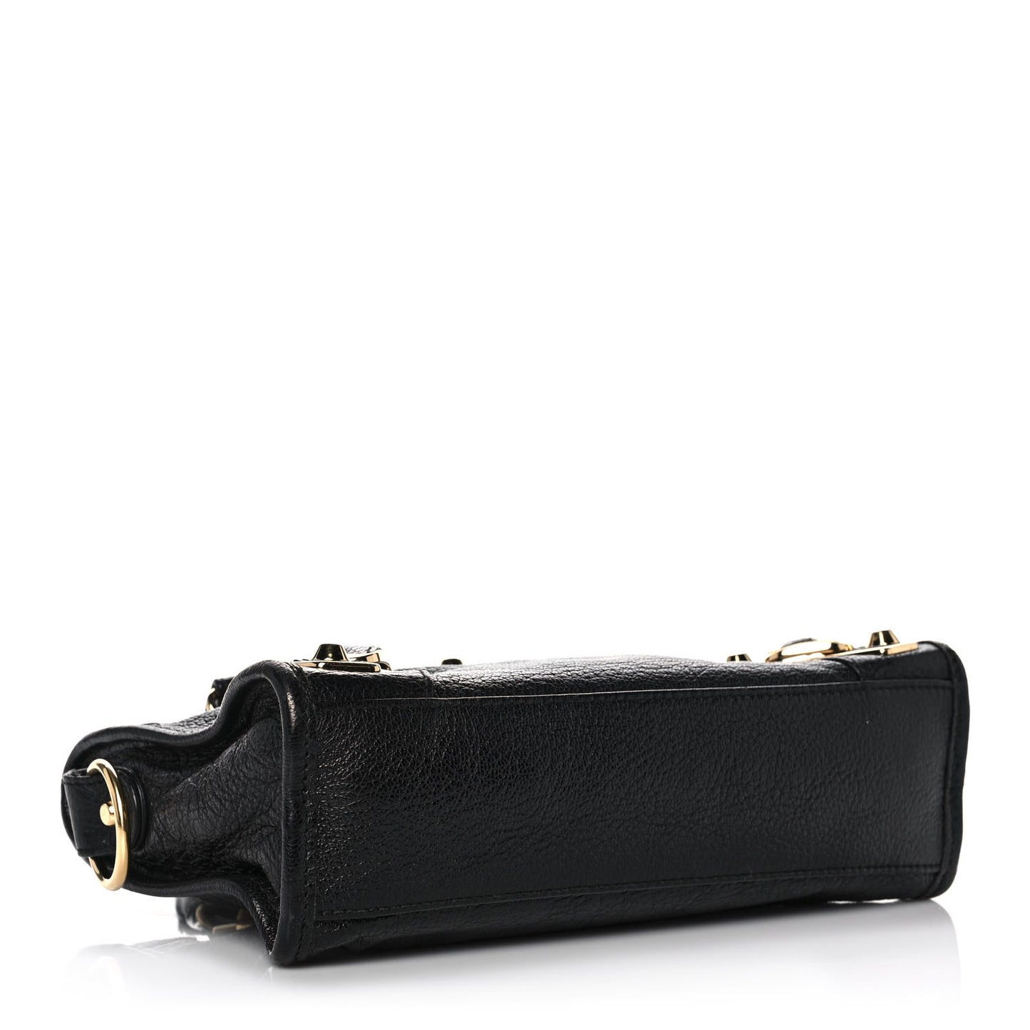 Chevre Gold Metallic Edge Hardware Mini City Black