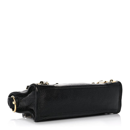 Balenciaga Chevre Gold Metallic Edge Hardware Mini City Black 6 of 13