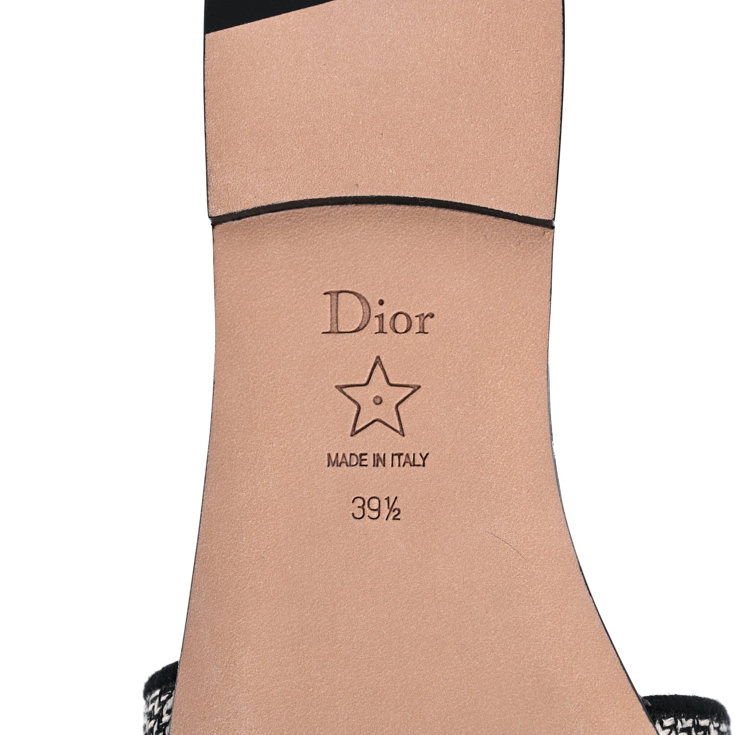 Christian Dior Canvas Around the World Embroidered Dway Flat Slide Sandals 39.5 Black 6 of 9