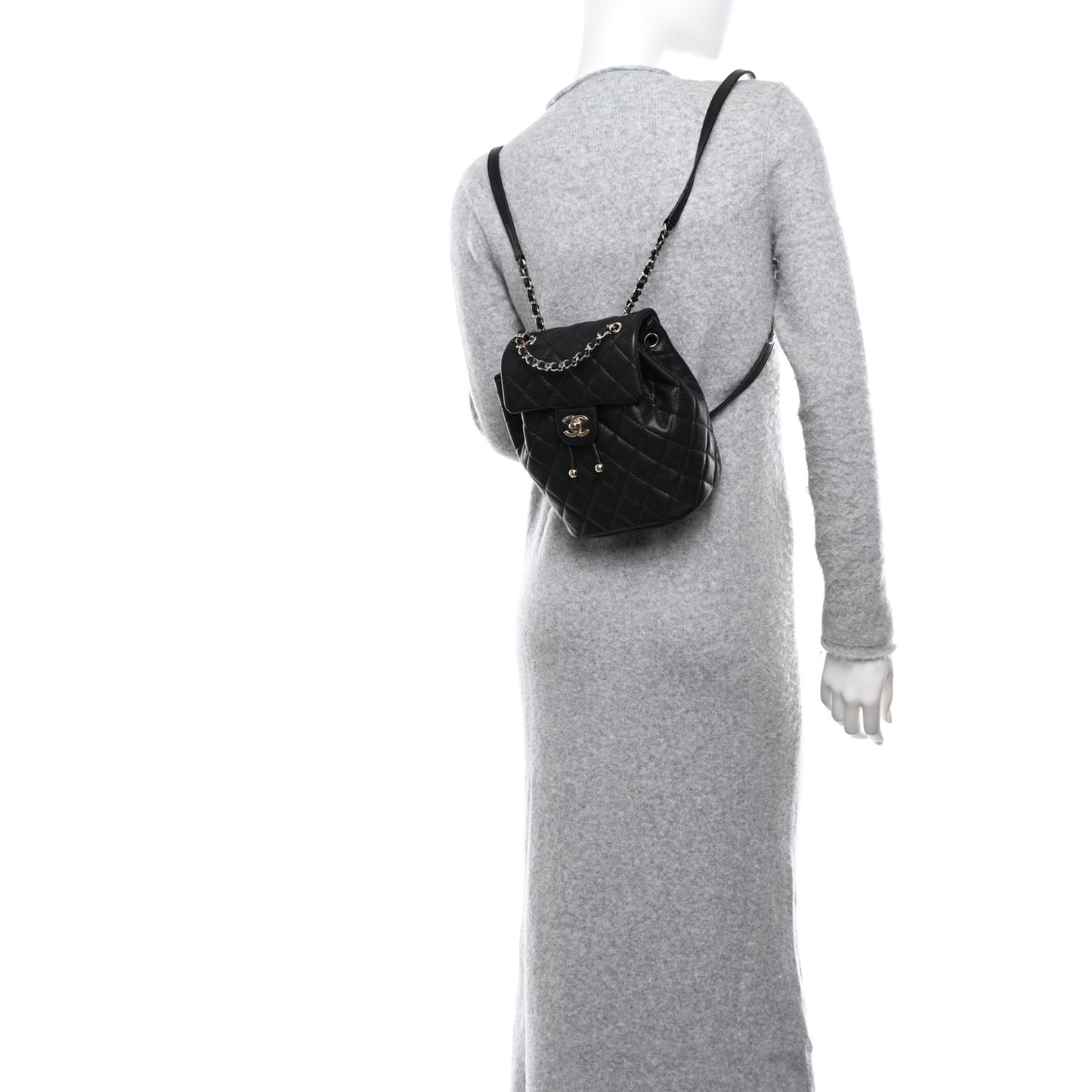 Caviar Quilted Mini Urban Spirit Backpack Black