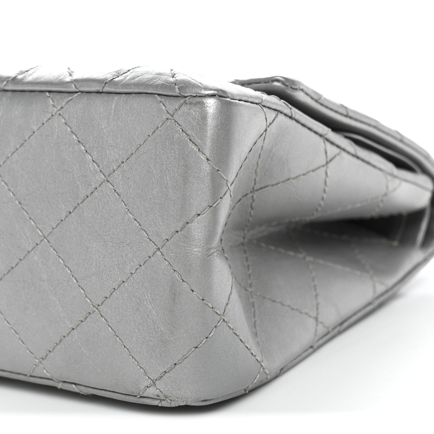 Chanel Metallic Aged Calfskin Quilted 2.55 Reissue 226 Flap Silver 10 of 13