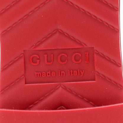 Gucci Rubber Womens Slide Sandals 36 Hibiscus Red 7 of 10