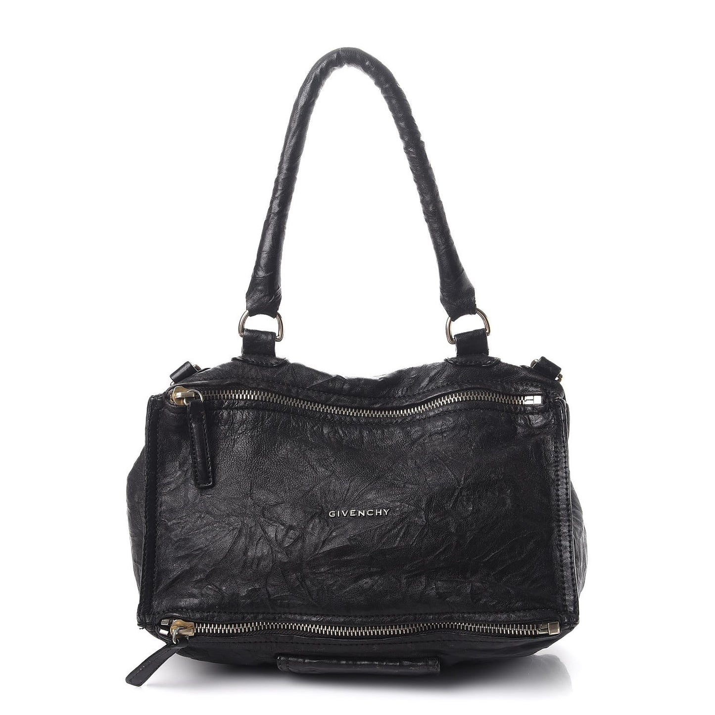 Tumbled Sheepskin Large Pandora Bag Black