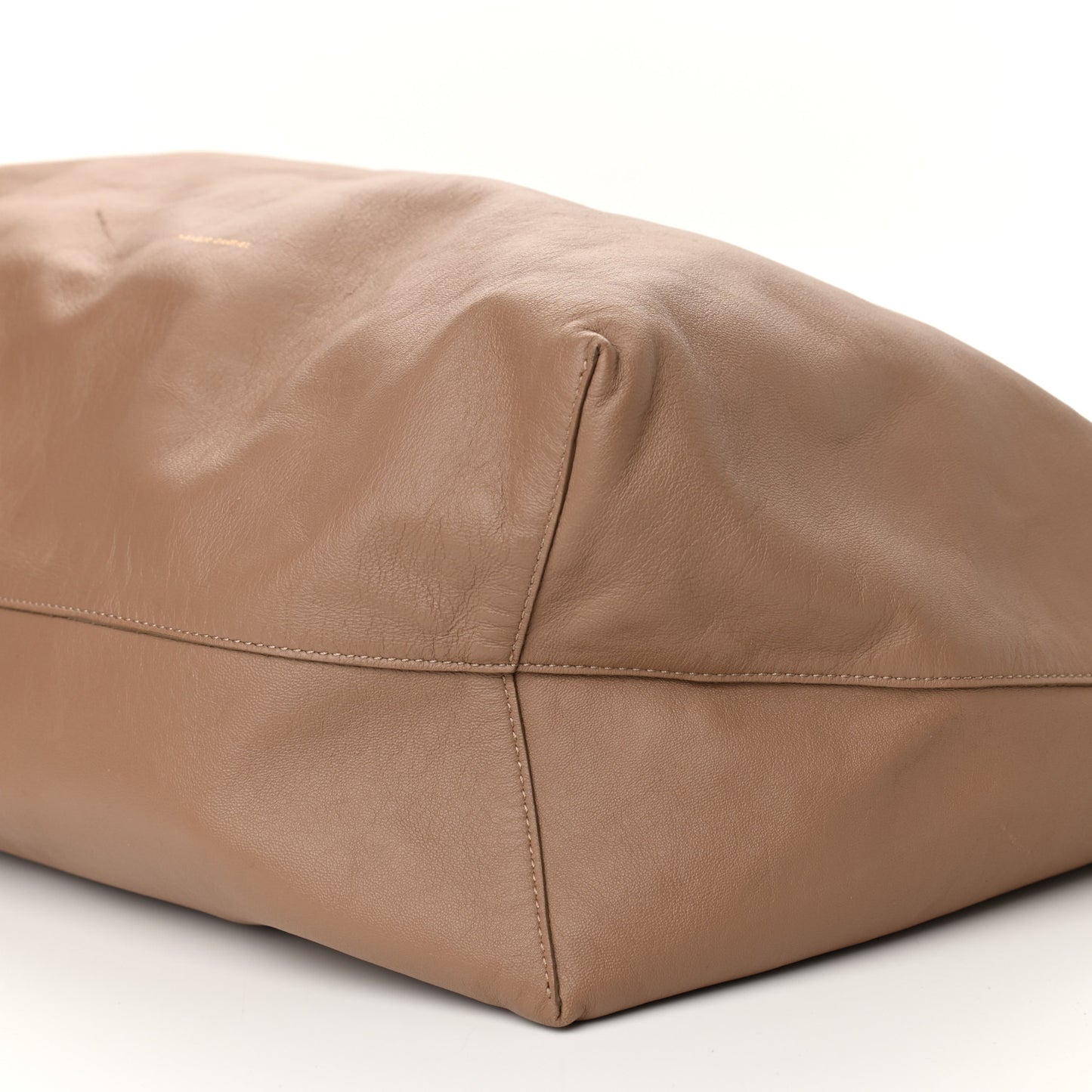 Lambskin Oversized Tote Biscotto