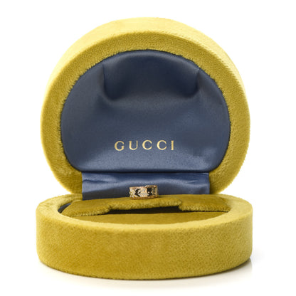 Gucci 18K Yellow Gold Enamel Blooms Single Ear Cuff Earring White 5 of 5