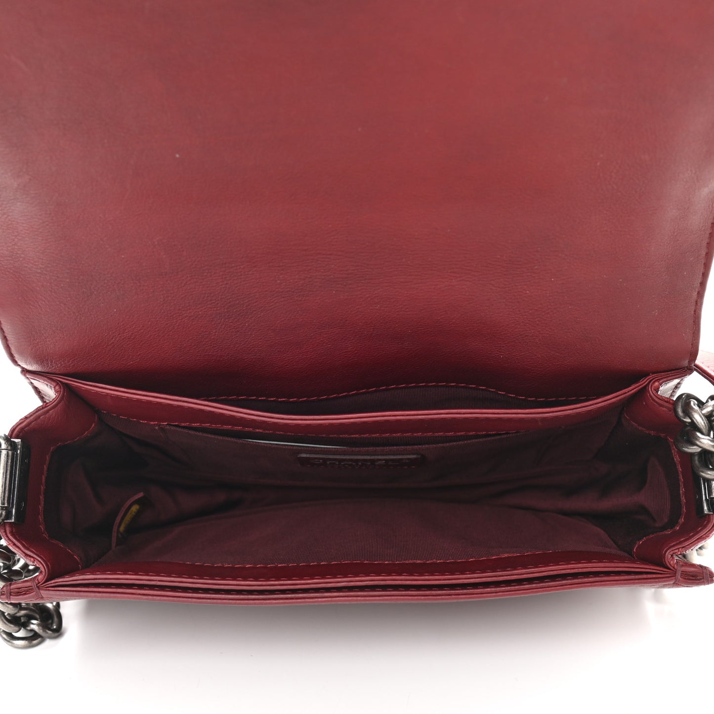 Calfskin Medium Boy Reverso Flap Burgundy