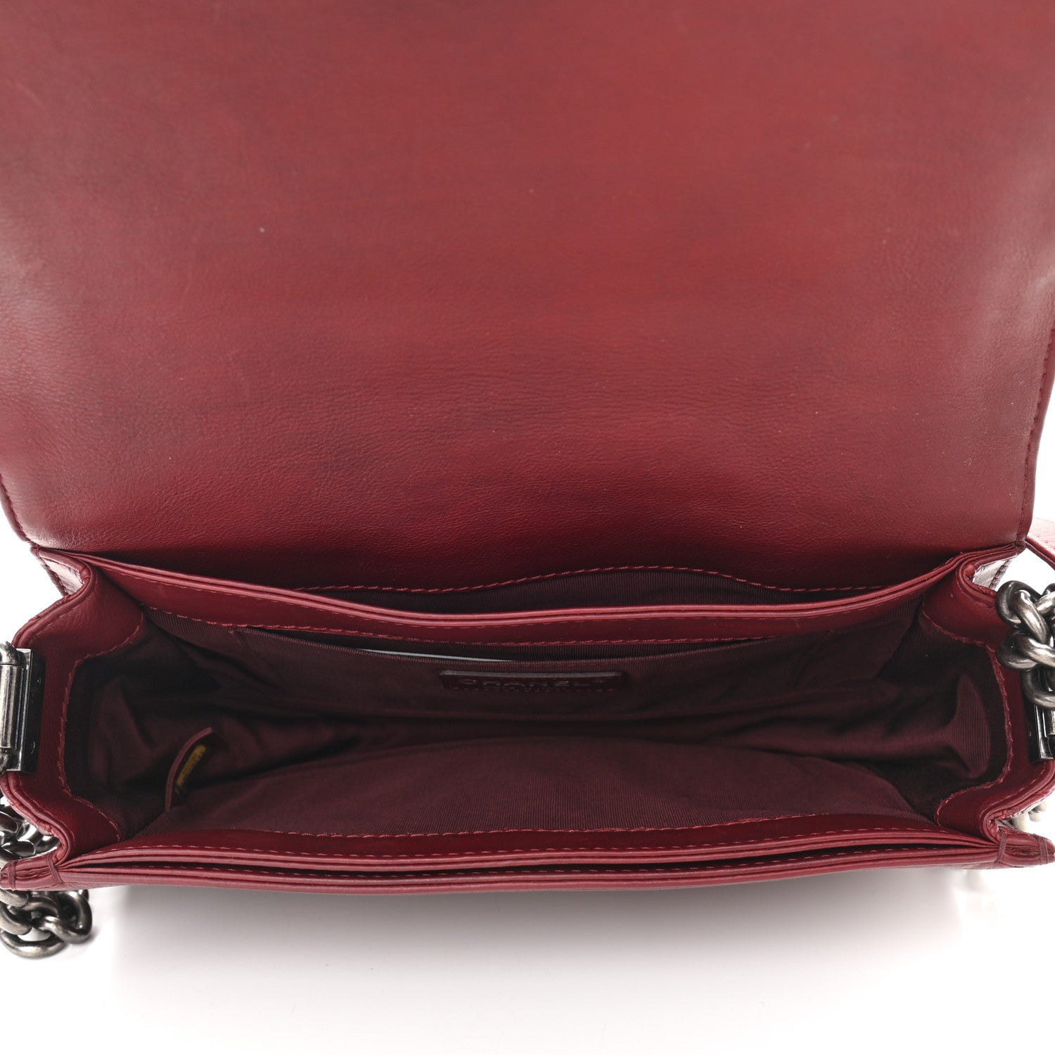 Chanel Calfskin Medium Boy Reverso Flap Burgundy 5 of 12