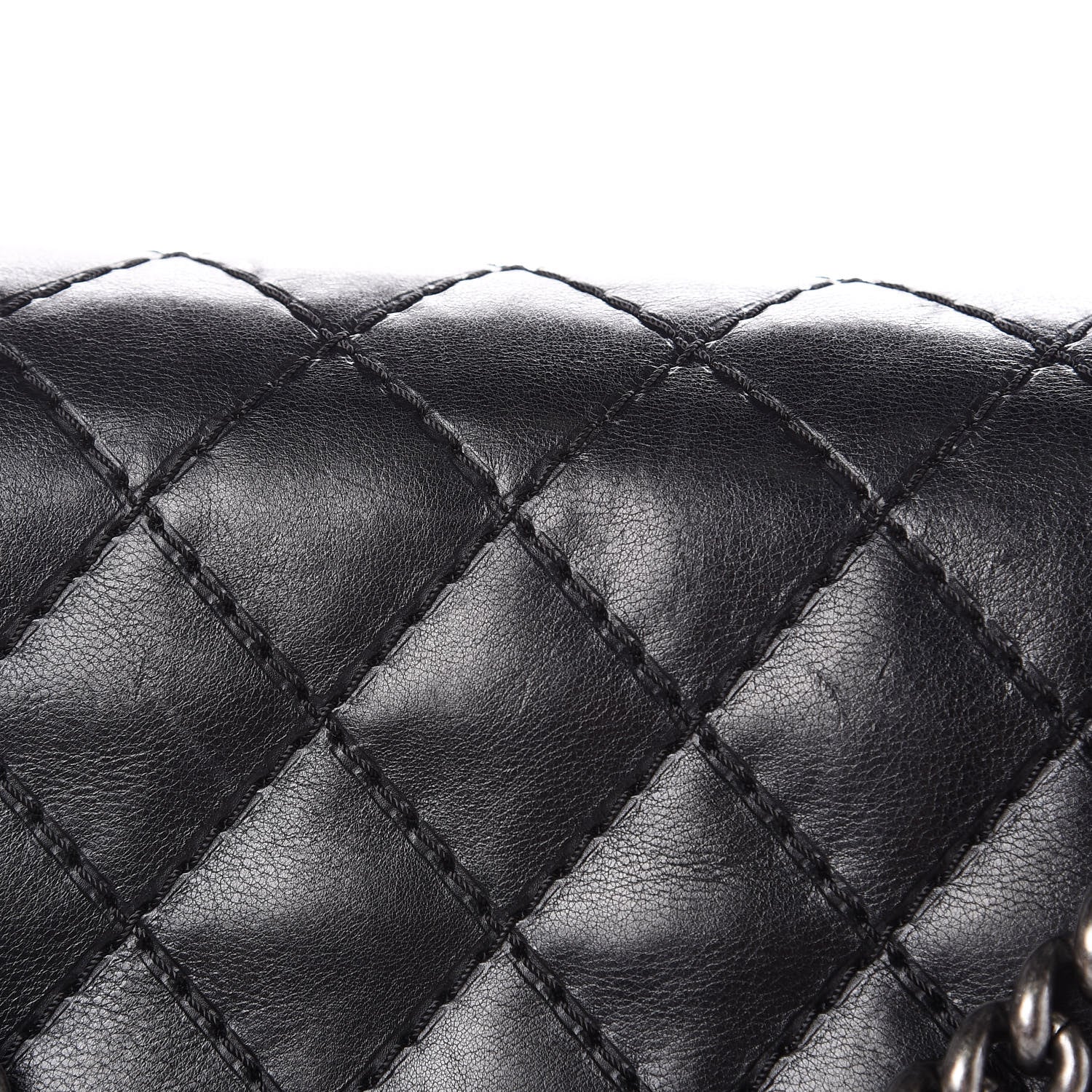 Chanel Calfskin Double Stitch Large Boy Flap Black 8 of 15