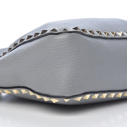 Valentino Garavani Pebbled Calfskin Small Rockstud Flip-Lock Messenger Bag Light Stone 8 of 11