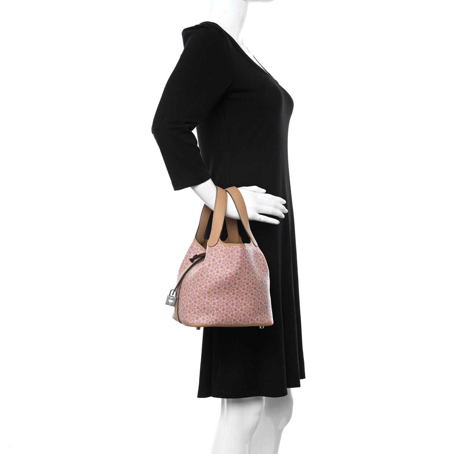 Hermes Swift Lucky Daisy Picotin Lock 18 PM Chai Rose White 2 of 9