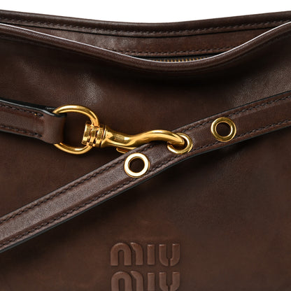 Miu Miu Nappa Aviator Regular Aventure Shoulder Bag Briarwood 7 of 11