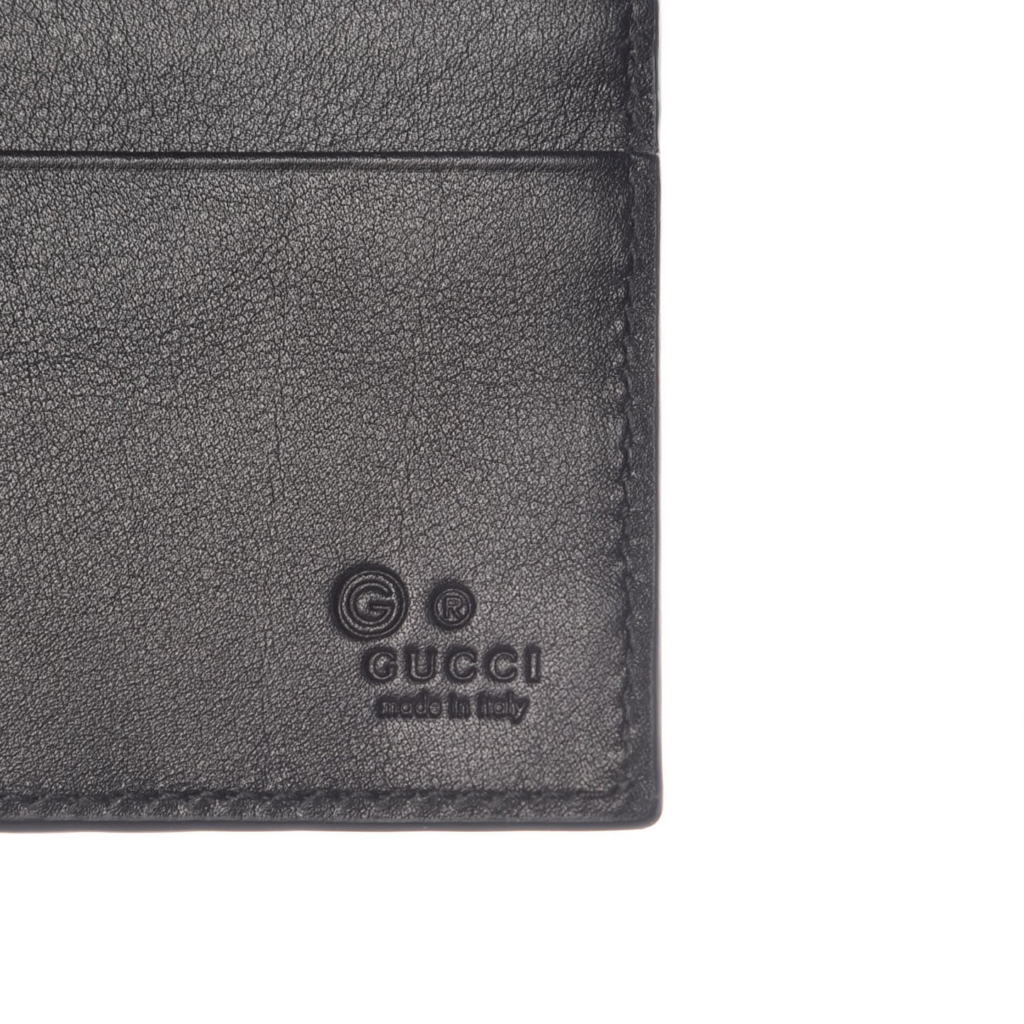 Microguccissima Bi-Fold Money Clip Wallet Black