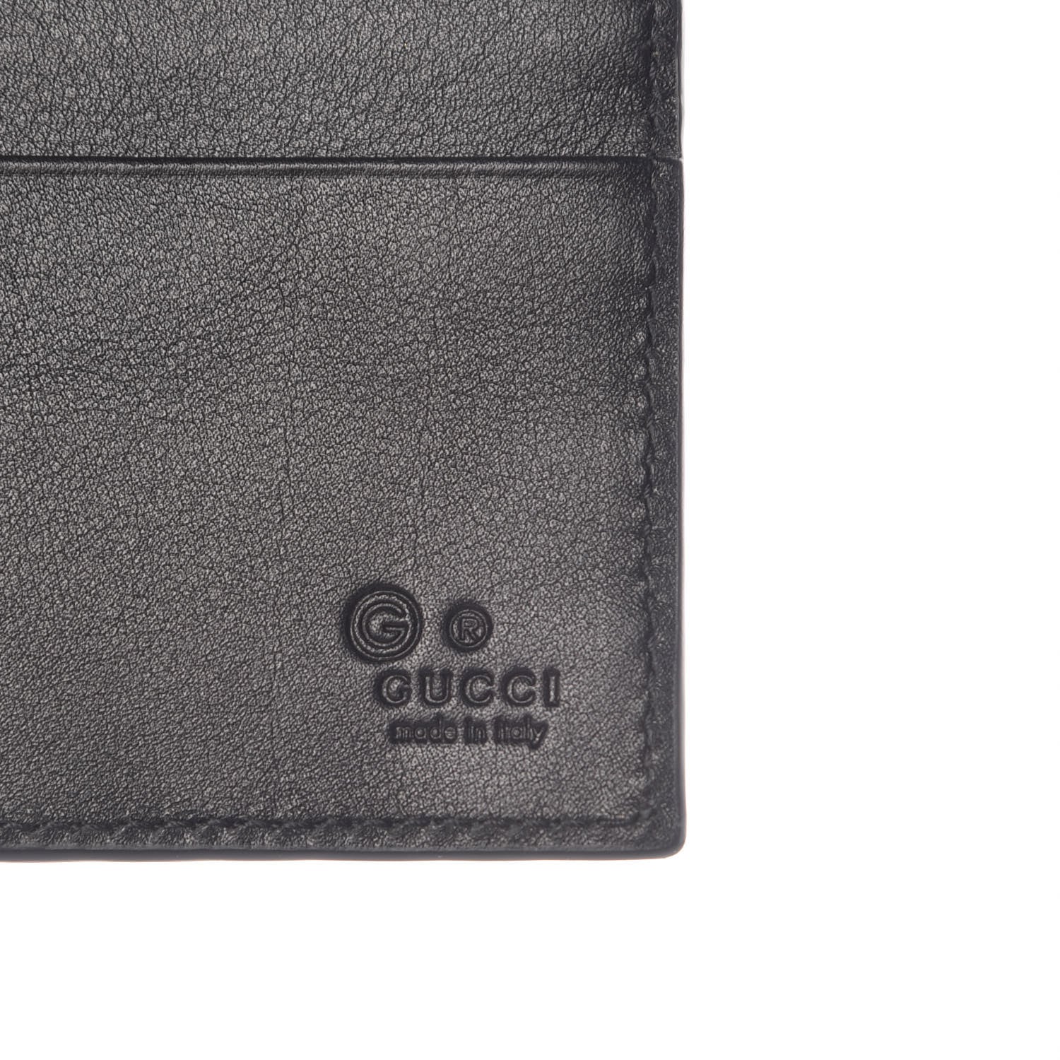 Gucci Microguccissima Bi-Fold Money Clip Wallet Black 6 of 9