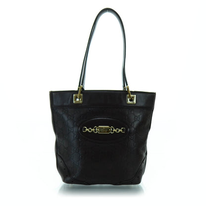 Gucci Guccissima Small Punch Tote Chocolate Brown 1 of 11
