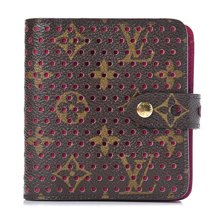 Louis Vuitton Monogram Perforated Compact Zipped Wallet Fuchsia 1 of 7