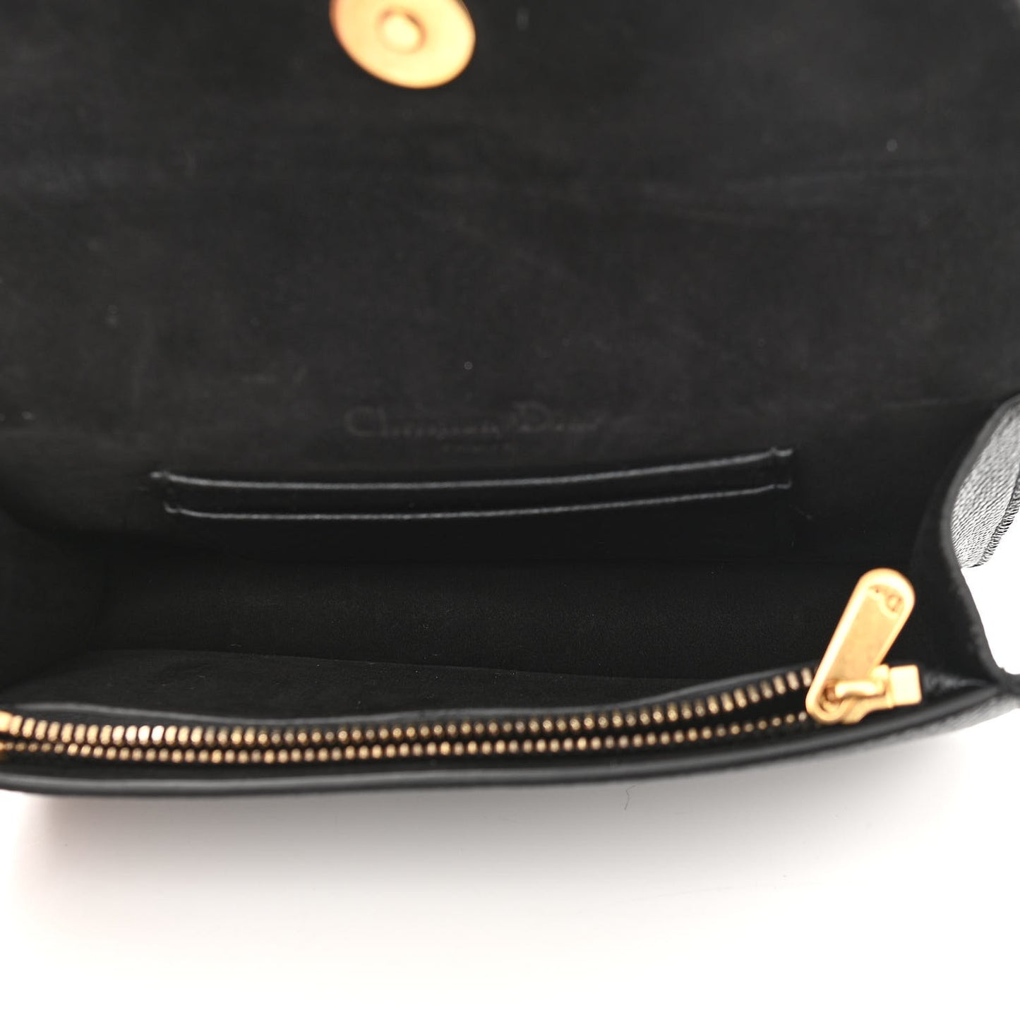 Grained Calfskin Saddle Belt Bag Black
