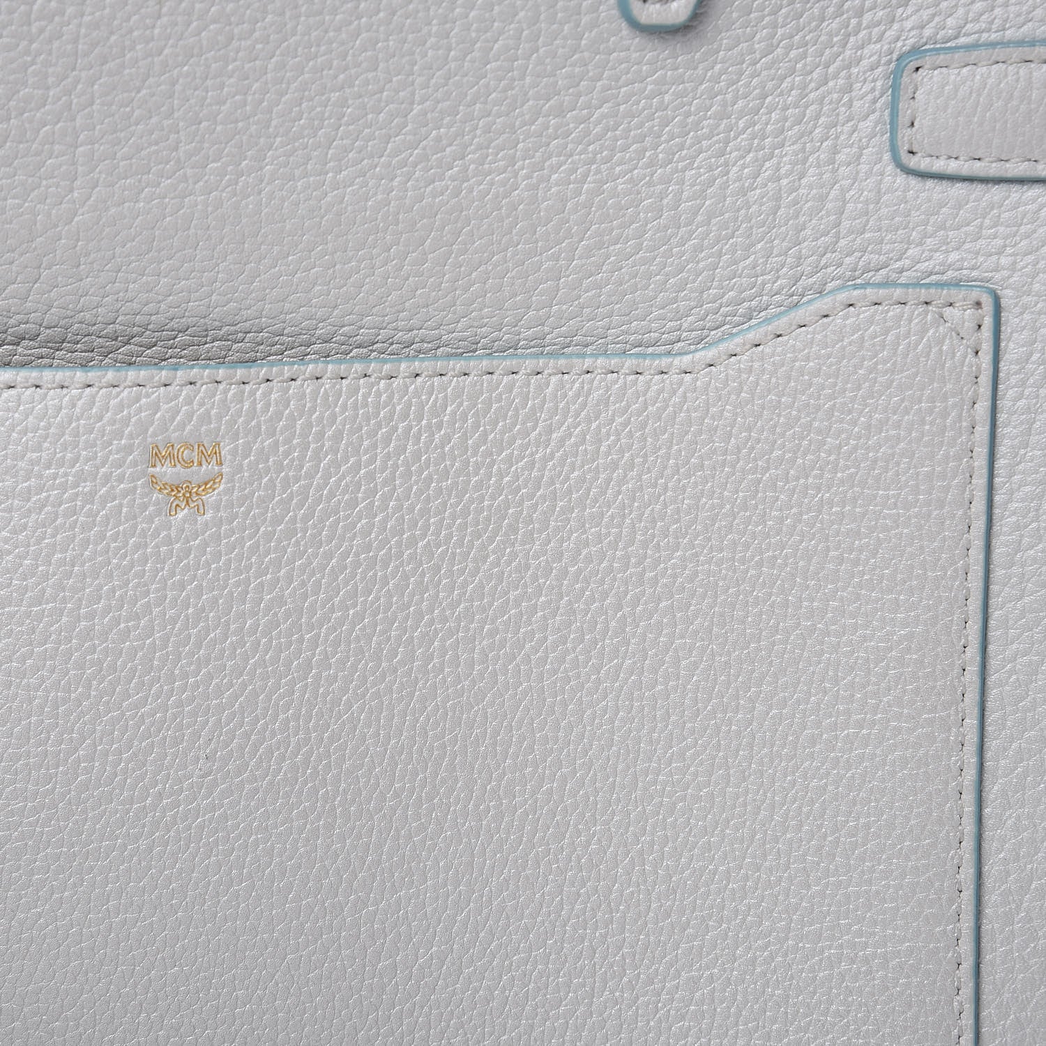 MCM Grained Calfskin Large Milla Convertible Backpack White 13 of 17