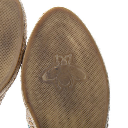 Gucci Straw Matelasse Elaphe GG Marmont Espadrilles 38 Natural New Shamarock 9 of 13