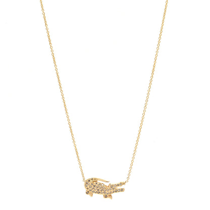 Roberto Coin 18K Yellow Gold Cognac Diamond Alligator Pendant Necklace 1 of 6