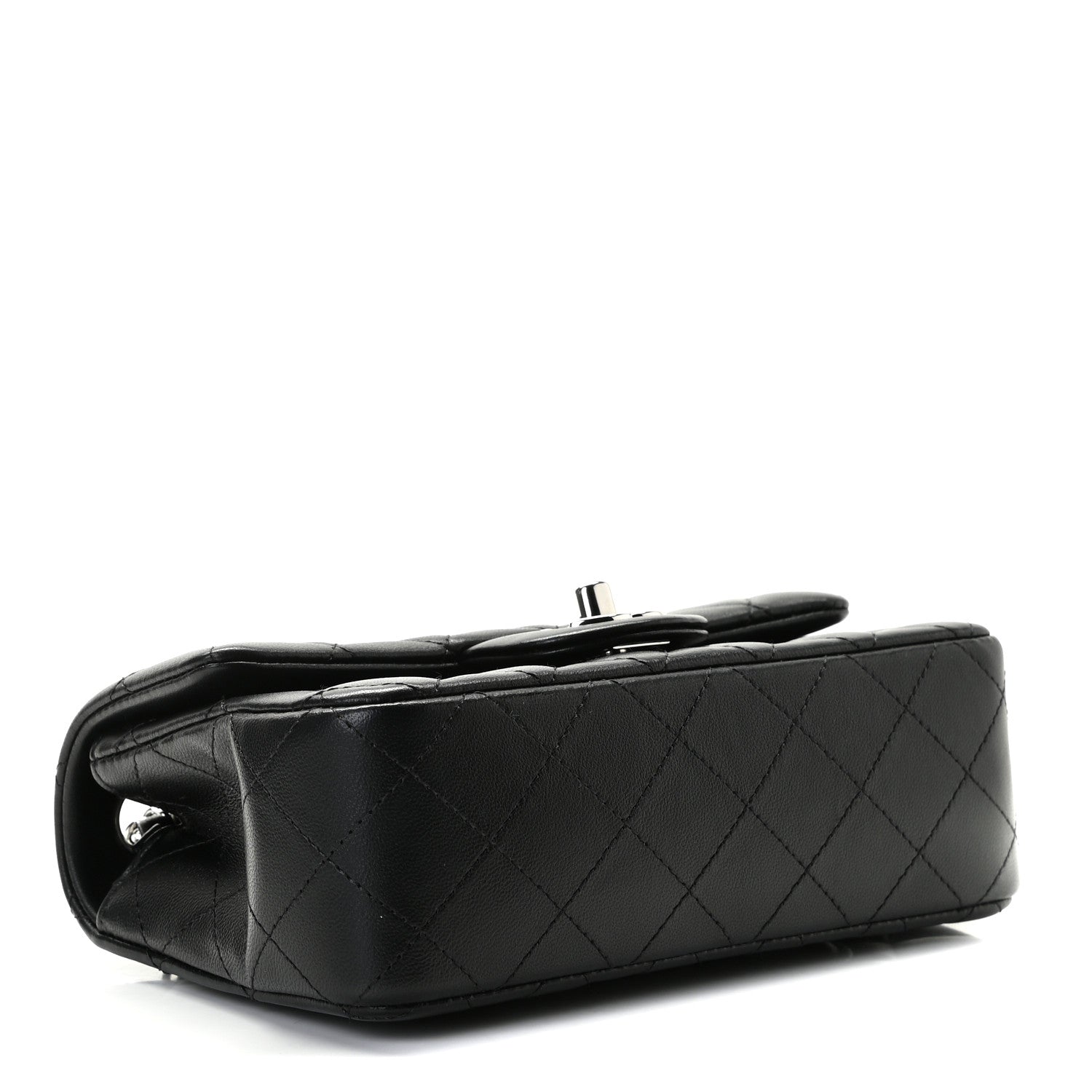 Chanel Lambskin Quilted Mini Rectangular Flap Black 3 of 7