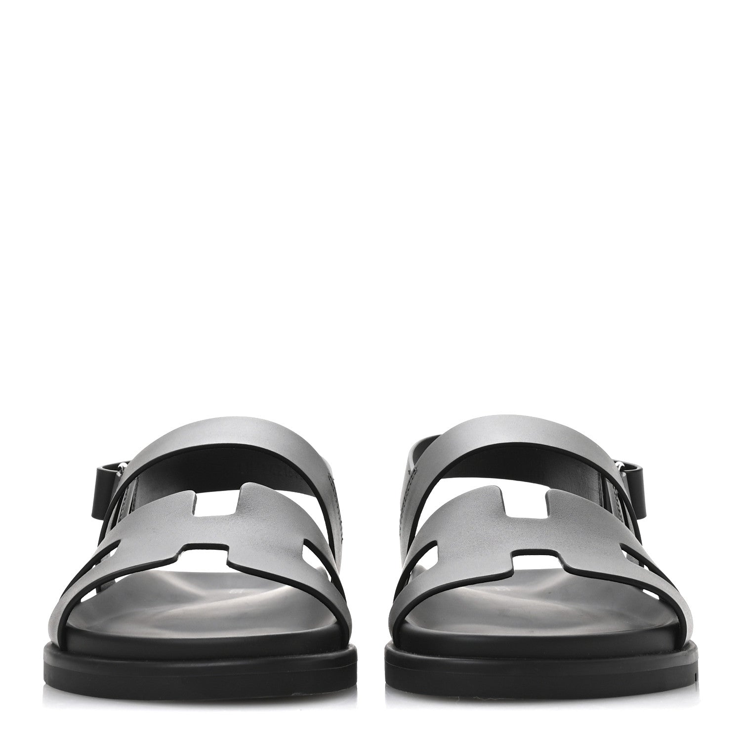 Hermes Calfskin Womens Genius Sandals 39.5 Black 3 of 9