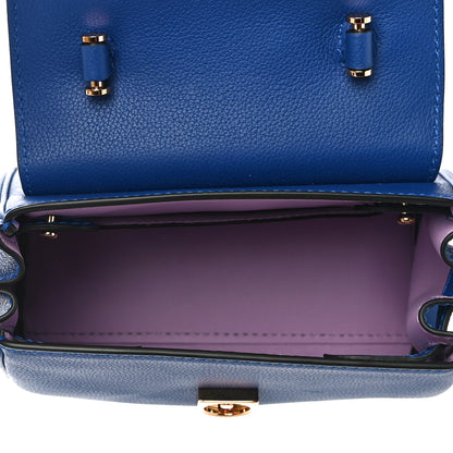 Versace Grained Calfskin Small La Medusa Top Handle Bag Lapis 5 of 9