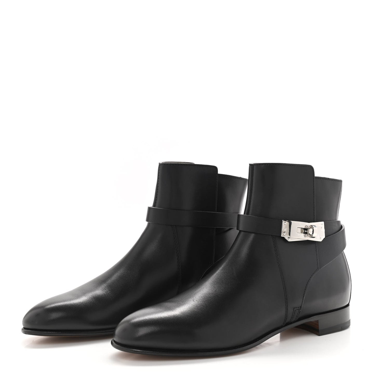 Calfskin Neo Low Boots 37.5 Black
