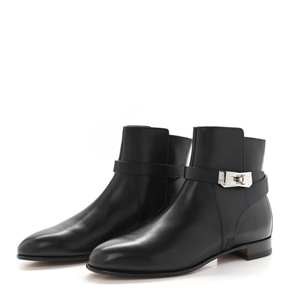 Hermes Calfskin Neo Low Boots 37.5 Black 3 of 8