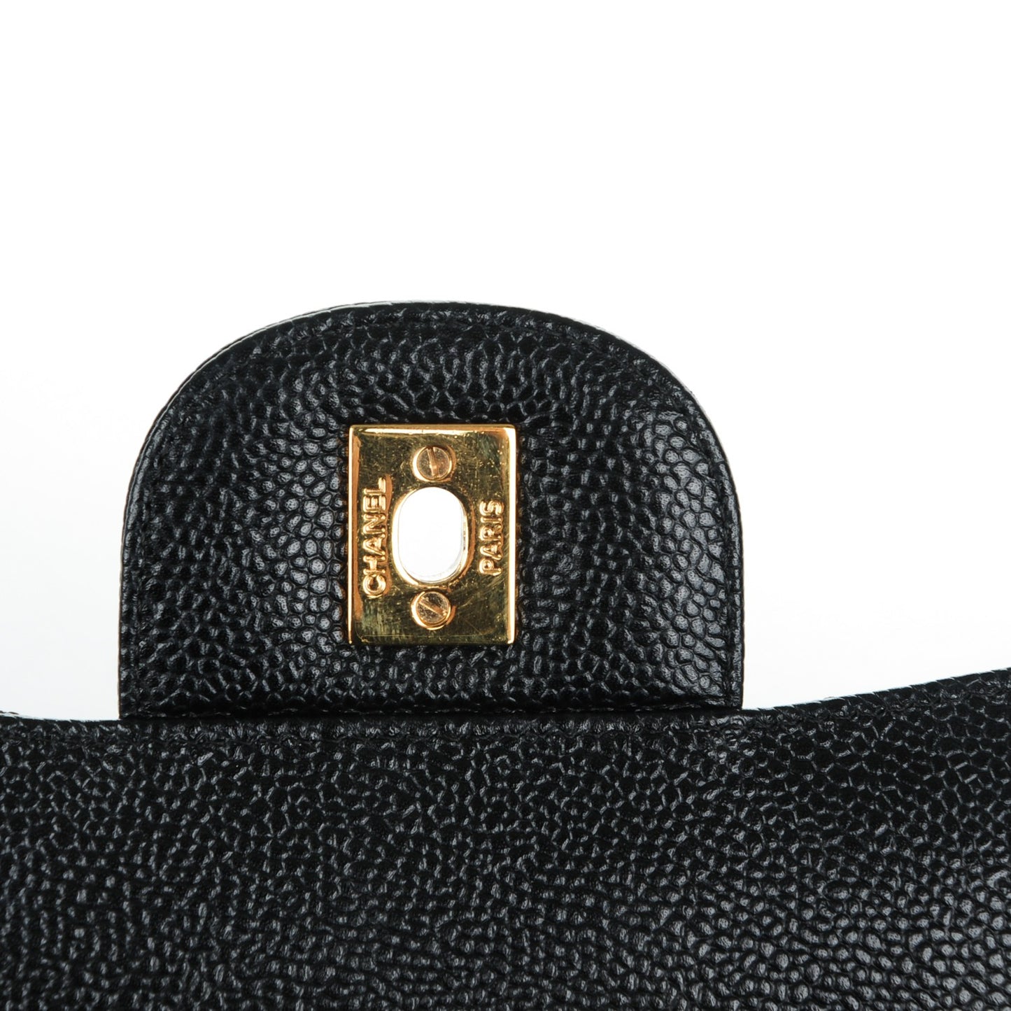 Caviar Quilted Maxi Double Flap Black