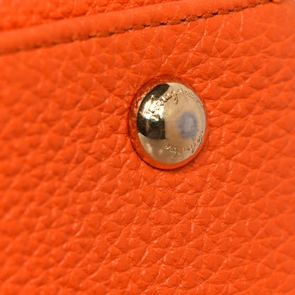 Salvatore Ferragamo Pebbled Calfskin Fiamma Bag Orange 14 of 16