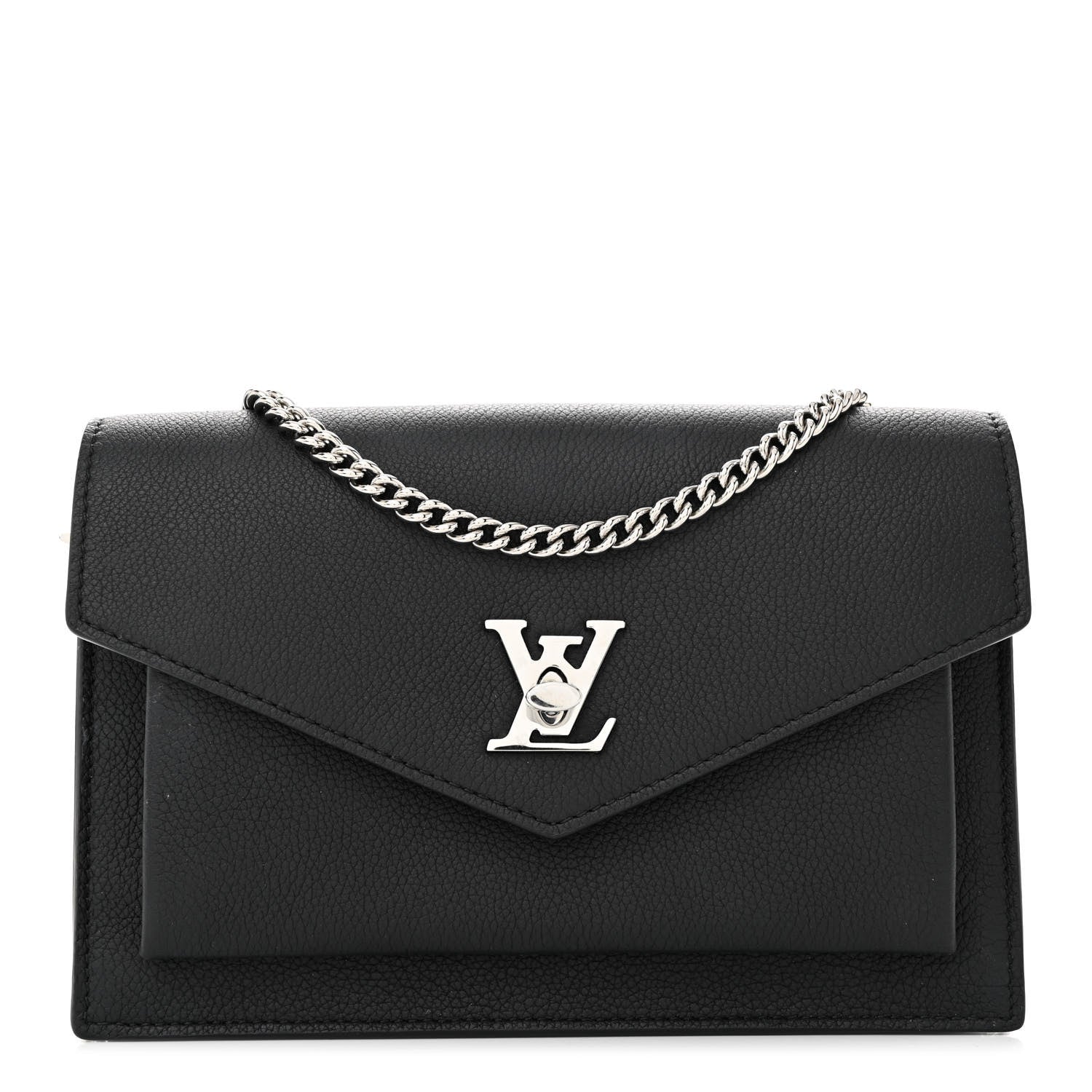 Louis Vuitton Soft Calfskin My Lockme Chain Pochette Black 1 of 11
