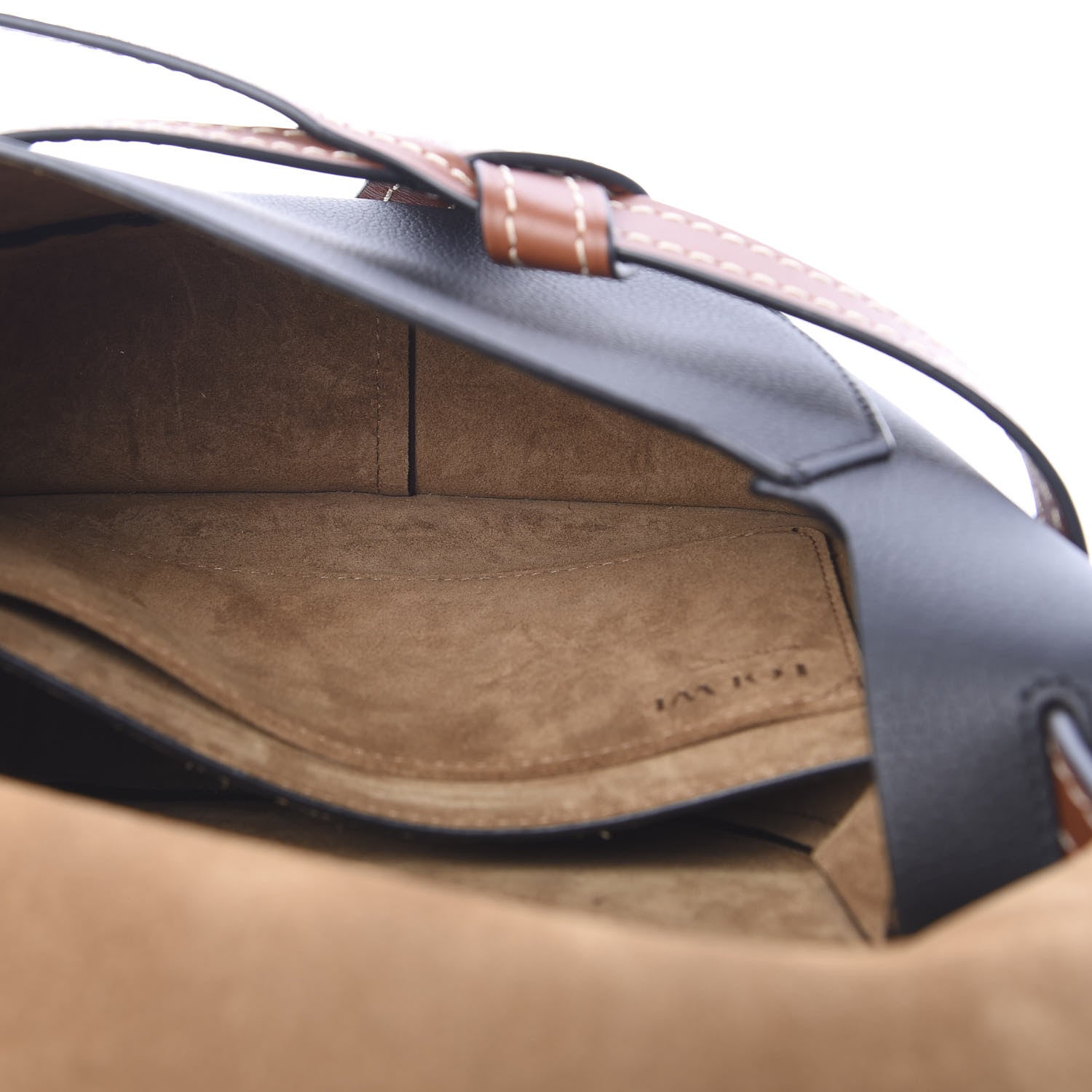 Loewe Grained Calfskin Small Gate Crossbody Bag Pecan Black 4 of 9