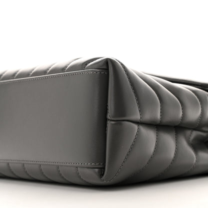 Saint Laurent Calfskin Y Quilted Monogram Small Loulou Chain Satchel Storm 10 of 10