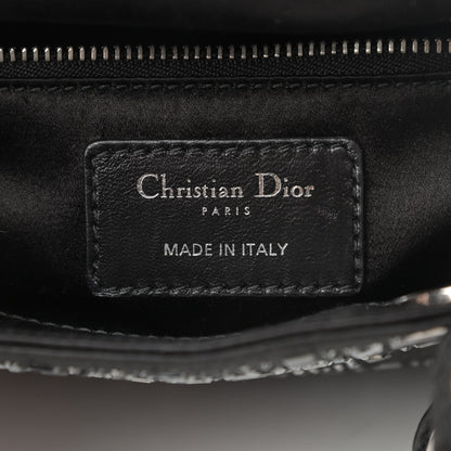 Christian Dior Satin Crystal Cannage Mini Lady Dior Black 6 of 12