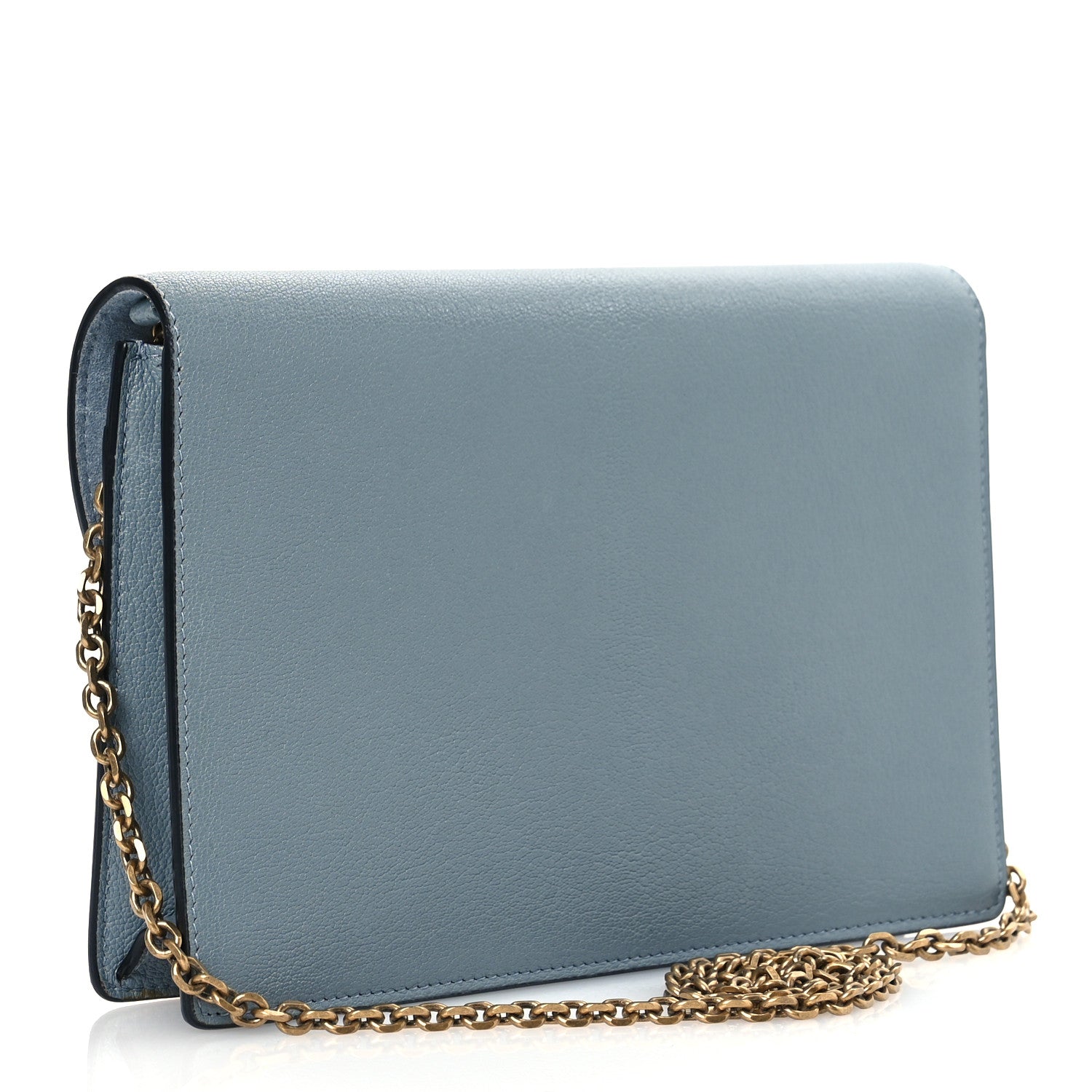 Christian Dior Goatskin Saddle Chain Pouch Cloud Blue 3 of 14