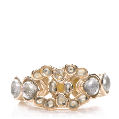Chanel Crystal CC Ring 6 Gold 1 of 6