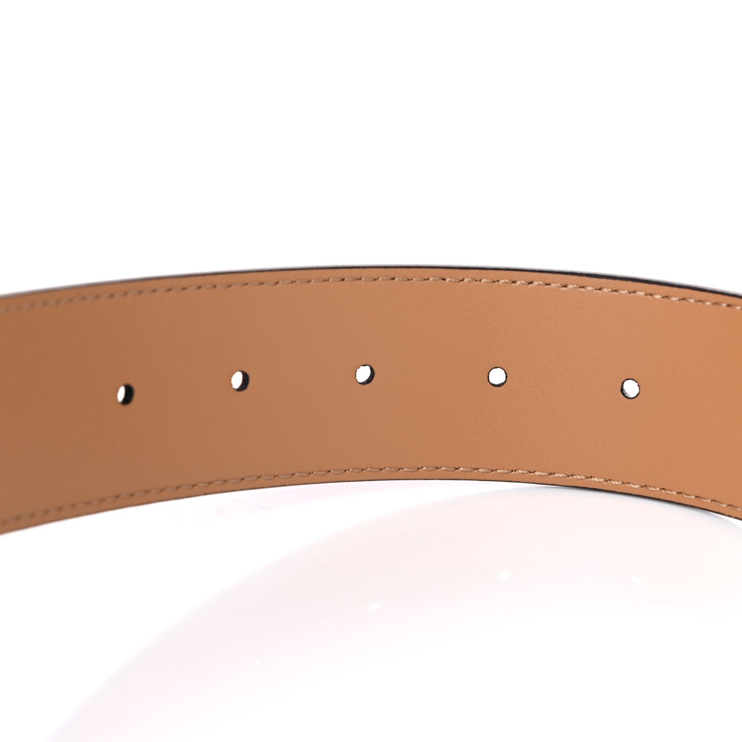 Vitello Liberty F is Fendi Bi-Color Reversible Belt 80 Fragola Miele Scuro