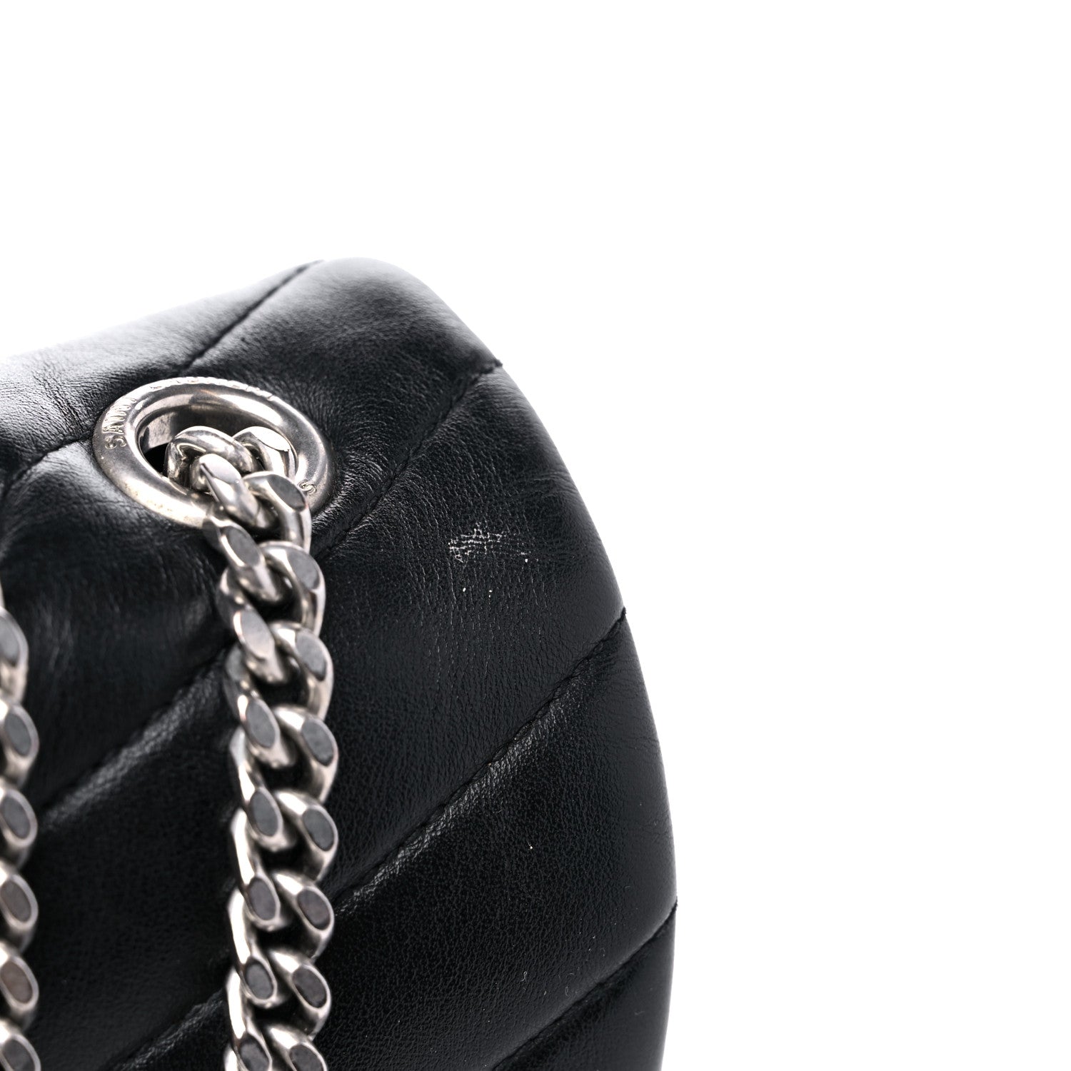 Saint Laurent Calfskin Y Quilted Monogram Medium Loulou Chain Satchel Black 19 of 19